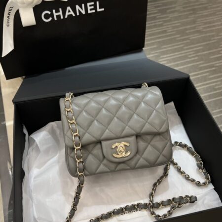 Top Quality Chanel Classic Flap 17cm Grey