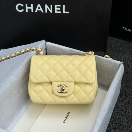 Top Quality Chanel Classic Flap 17cm Yellow