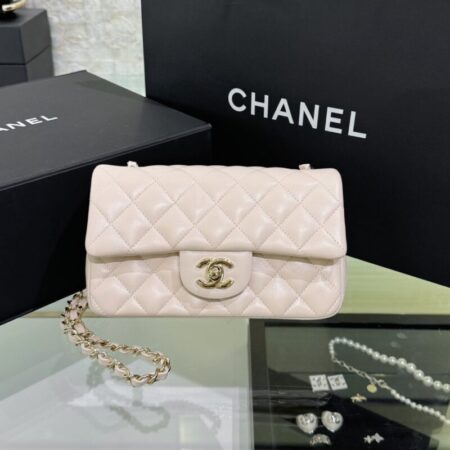 Top Quality Chanel Classic Flap 20cm Beige