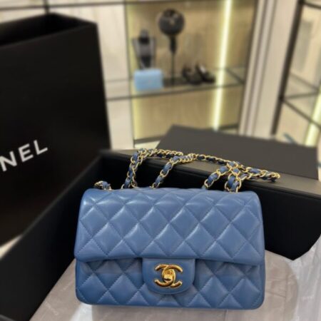 Top Quality Chanel Classic Flap 20cm Blue
