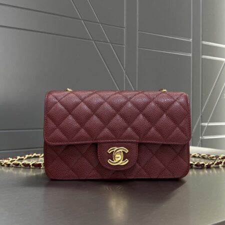 Top Quality Chanel Classic Flap 20cm Burgundy