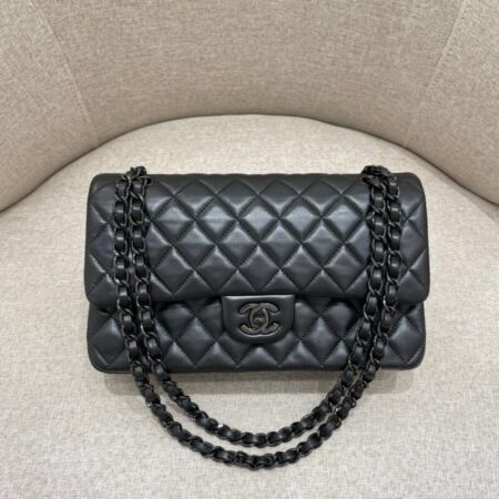 Top Quality Chanel Classic Flap 25cm All Black