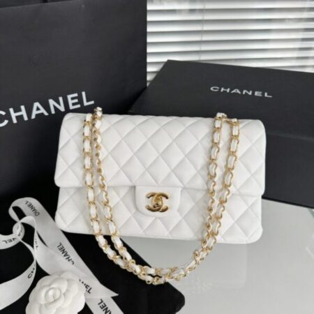 Top Quality Chanel Classic Flap 25cm White