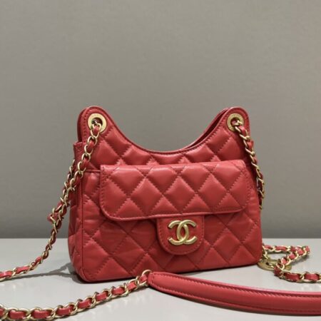 Top Quality Chanel Hobo Small Red