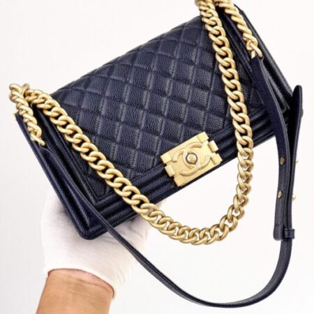Top Quality Chanel Le Boy Dark Blue