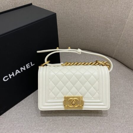 Top Quality Chanel Le Boy White