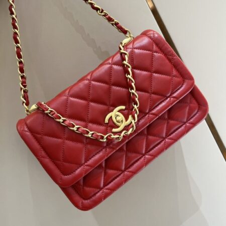 Top Quality Chanel Tofu Bag Red