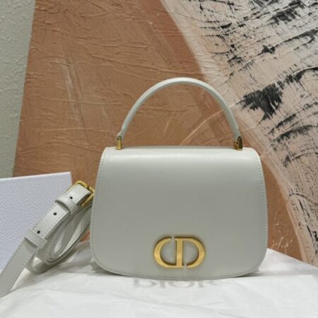 Top Quality Dior 30 Montaigne Avenue Top Handle White