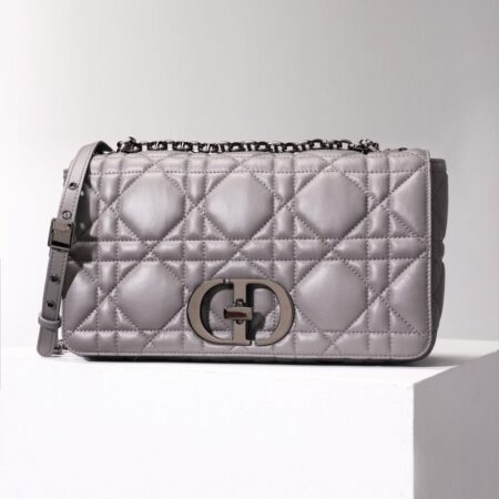 Top Quality Dior Caro Bag Diamond Grey
