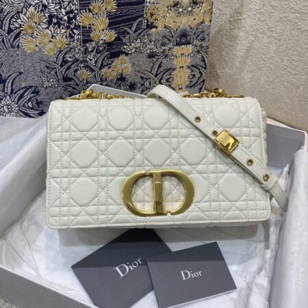 Top Quality Dior Caro Bag White