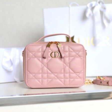 Top Quality Dior Caro Box Bag Pink