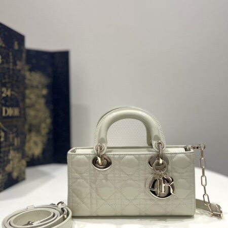 Top Quality Dior Lady D – Joy Bag White Patent