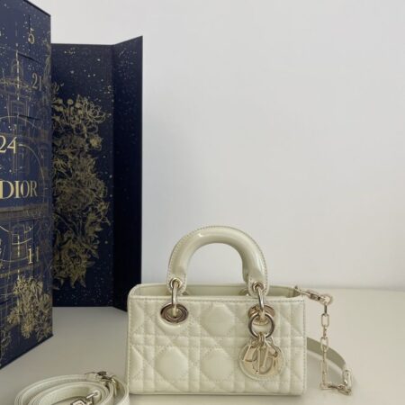 Top Quality Dior Lady D – Joy Mini Bag White Patent