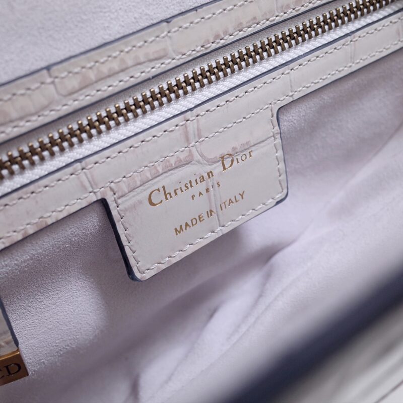Top Quality Dior Saddle Bag Crocodile White - View 2
