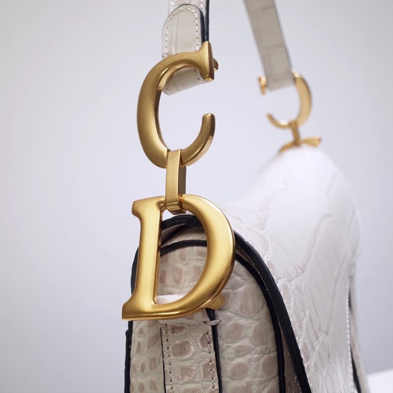 Top Quality Dior Saddle Bag Crocodile White - View 5