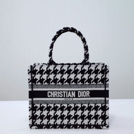 Top Quality Dior Tote Book Houndstooth