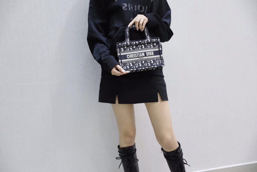 Top Quality Dior Tote Book Mini Cd Black - View 3