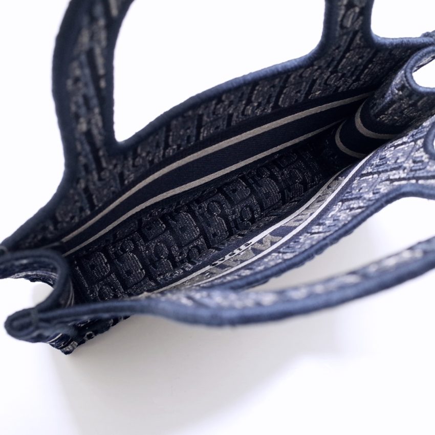 Top Quality Dior Tote Book Mini Cd Blue - View 5