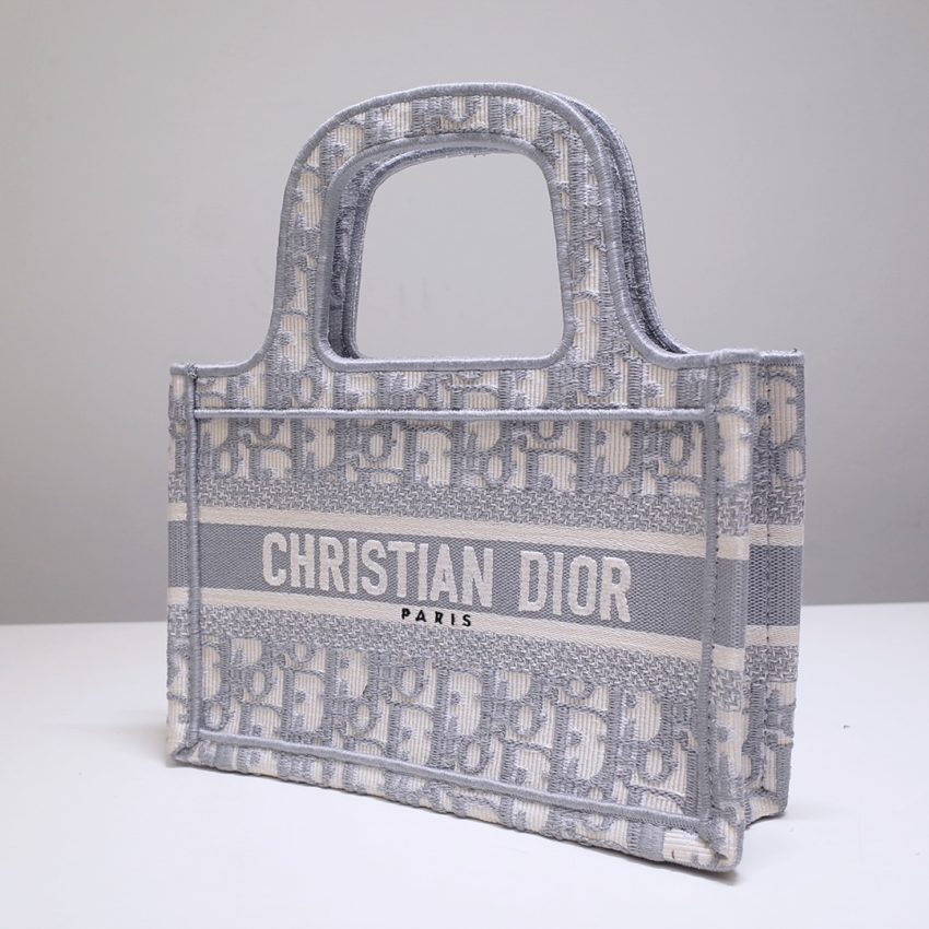 Top Quality Dior Tote Book Mini Cd Grey - View 6