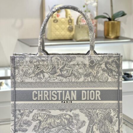 Top Quality Dior Tote Book Tiger Grey