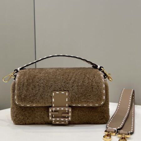 Top Quality Fendi Baguette Brown Wool