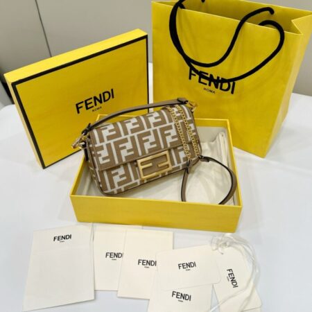 Top Quality Fendi Baguette Ff Brown