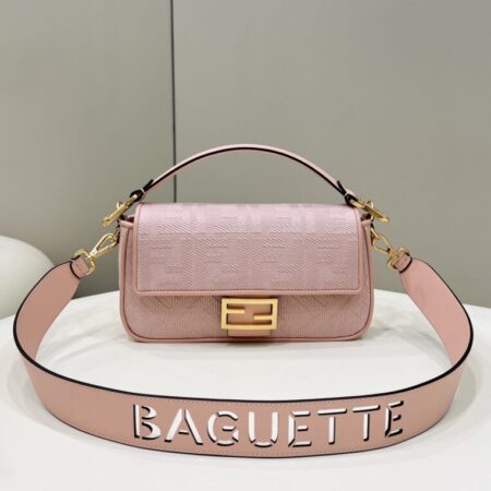 Top Quality Fendi Baguette Ff Pink