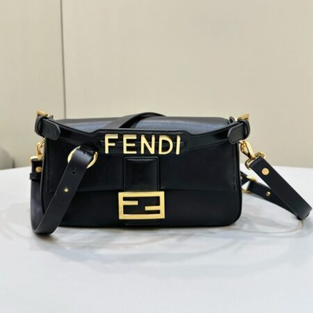 Top Quality Fendi Baguette Full Leather Black