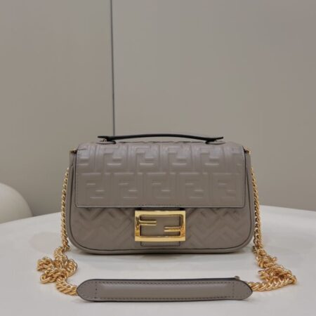 Top Quality Fendi Baguette Sliding Chain Beige
