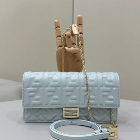 Top Quality Fendi Baguette Small Sky Blue