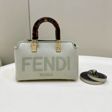 Top Quality Fendi By The Way Boston Beige Cotton