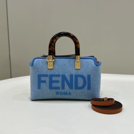 Top Quality Fendi By The Way Boston Blue Cotton
