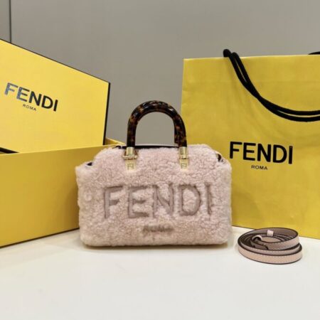Top Quality Fendi By The Way Boston Pink Wool