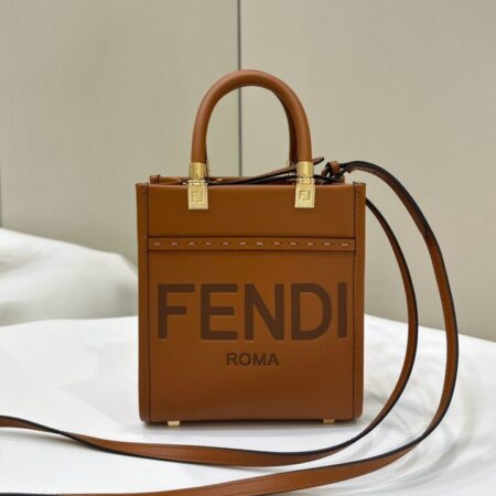 Top Quality Fendi Mini Tote Brown