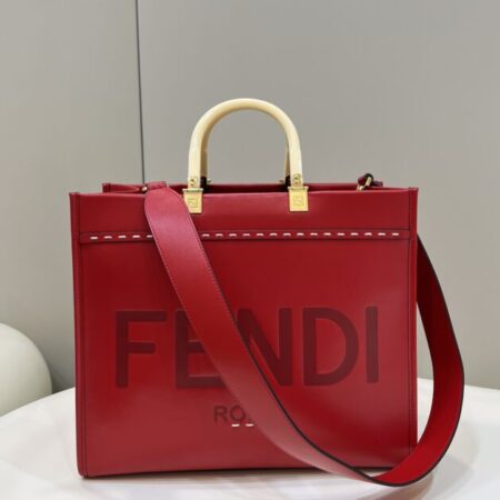 Top Quality Fendi Peekaboo Tote Red