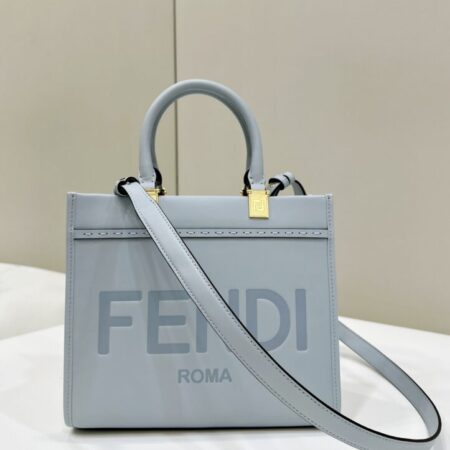 Top Quality Fendi Small Tote Sky Blue