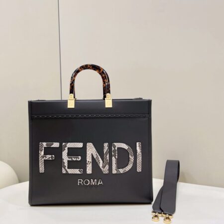 Top Quality Fendi Sunshine Tote Dark Grey