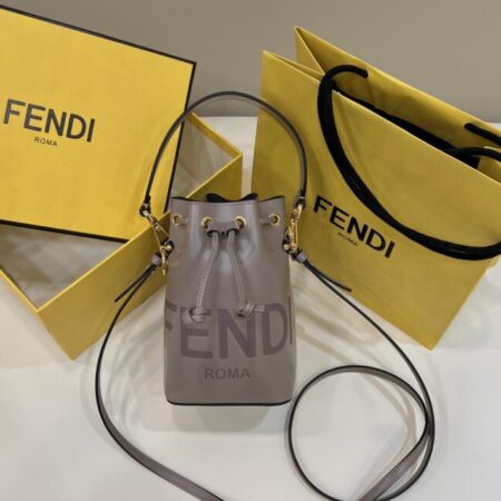 Top Quality Fendi Tresor Mini Bucket Grey