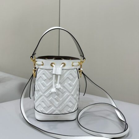 Top Quality Fendi Tresor Mini Bucket White