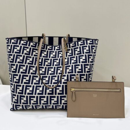 Top Quality Fendi Two Side Small Tote Blue