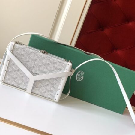 Top Quality Goyard Minaudière Trunk Bag White