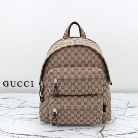 Top Quality Gucci Backpack GG Canvas Beige