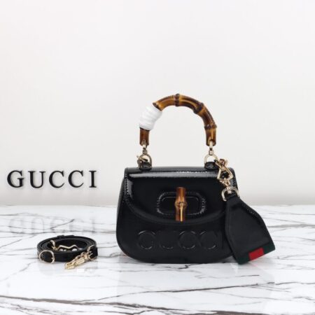 Top Quality Gucci Bamboo 1947 Patent Black