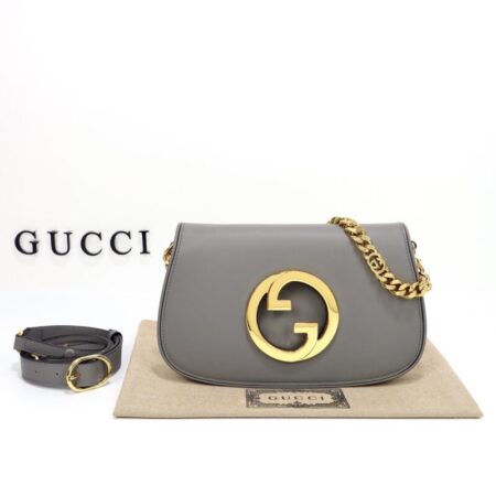Top Quality Gucci Blondie Leather Grey