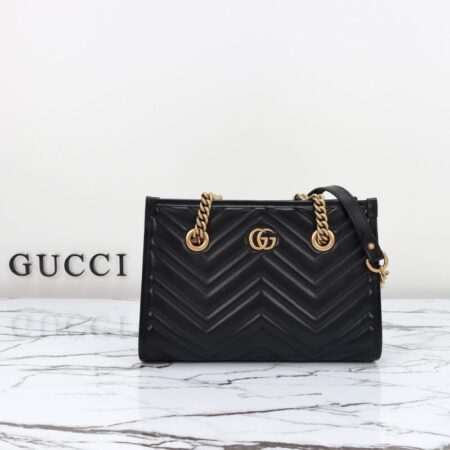 Top Quality Gucci GG Marmont Tote Black