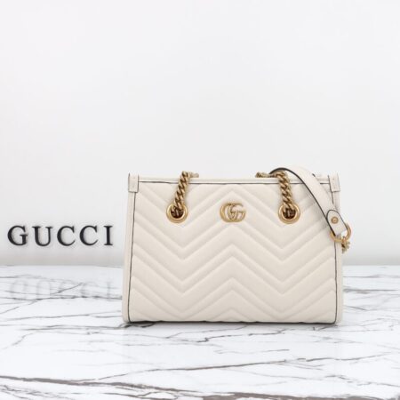 Top Quality Gucci GG Marmont Tote White