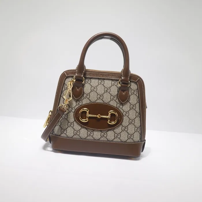 GUCCI HORSEBIT 1955 MINI CANVAS TOTE IN NEUTRALS - View 2