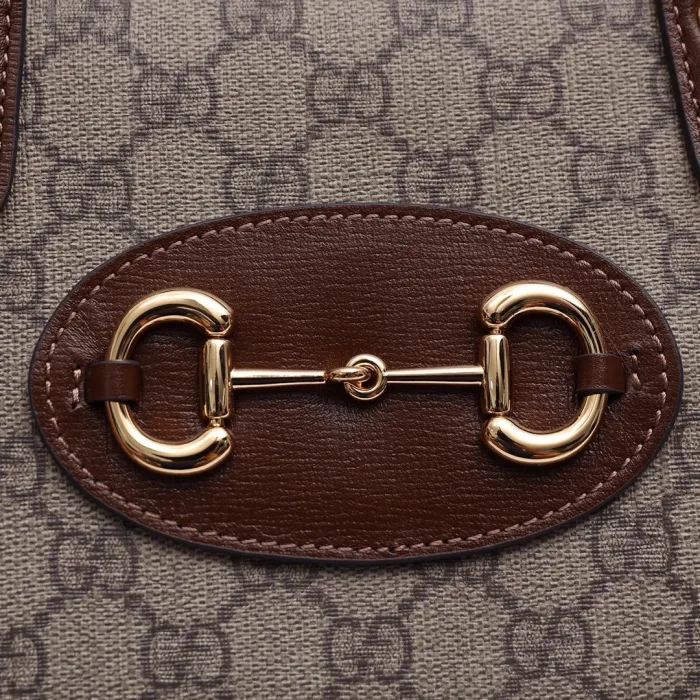 GUCCI HORSEBIT 1955 MINI CANVAS TOTE IN NEUTRALS - View 4