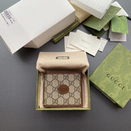 Top Quality Gucci Interlocking Wallet Brown
