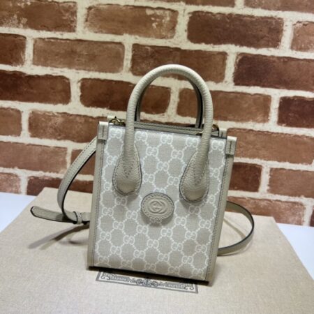 Top Quality Gucci Ophidia Mini Tote Bag White